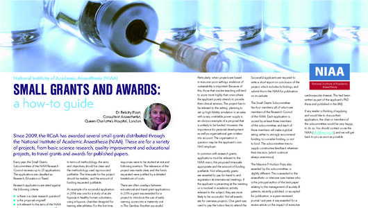NIAA Small Grants - Bulletin 104_1 NIAA Small Grants - Bulletin 104_1