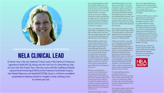 NELA Clinical Lead - Bulletin 104 NELA Clinical Lead - Bulletin 104
